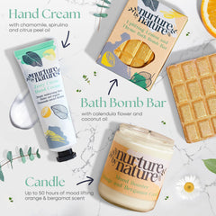 Sels de bain Nurture by Nature pour un moment spa à domicile.