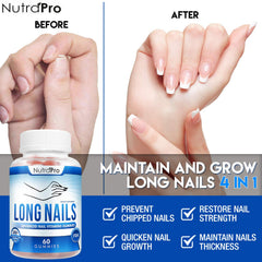 NutraPro bouteille gummies croissance des ongles, dose quotidienne pratique.