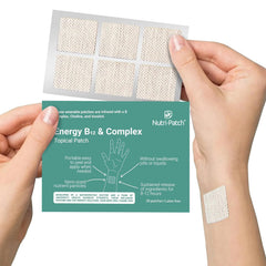 NUTRI-PATCH Energy B12 et Complex sur le bras, soutien potentiel durant la journée.