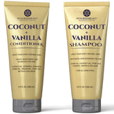 Nuva Botanicals Coco Vanille shampoo bouteille: hydratation en profondeur et brillance.