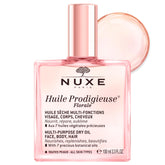 Nuxe Huile Prodigieuse Floral – Bouteille élégante prête à hydrater visage, corps et cheveux.