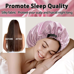 NVNAN texture satin douce du bonnet nuit, préserve les boucles naturelles.