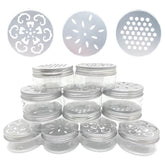 Nwsrayu ensemble 12 pots 80ml ronds avec couvercle creux pour diffusion d'arômes.