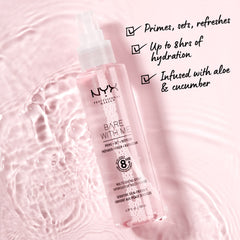 NYX Bare With Me texture eau: effet éclat hydratant sur le visage.