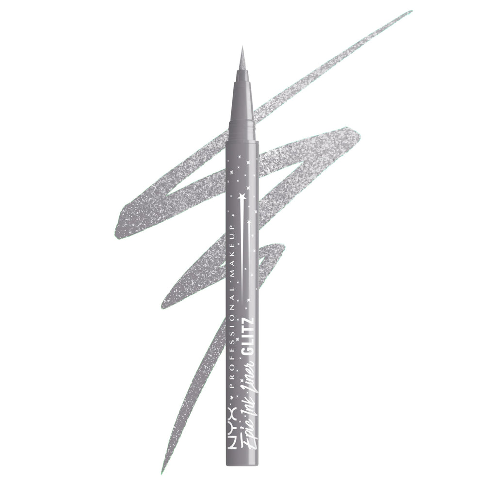 NYX Epic Ink Glitz liner pinceau ultra précis pour tracés nets et brillants.