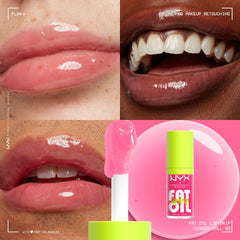 NYX Fat Oil Lip Drip Missed Call sur les lèvres, éclat non collant et hydratant
