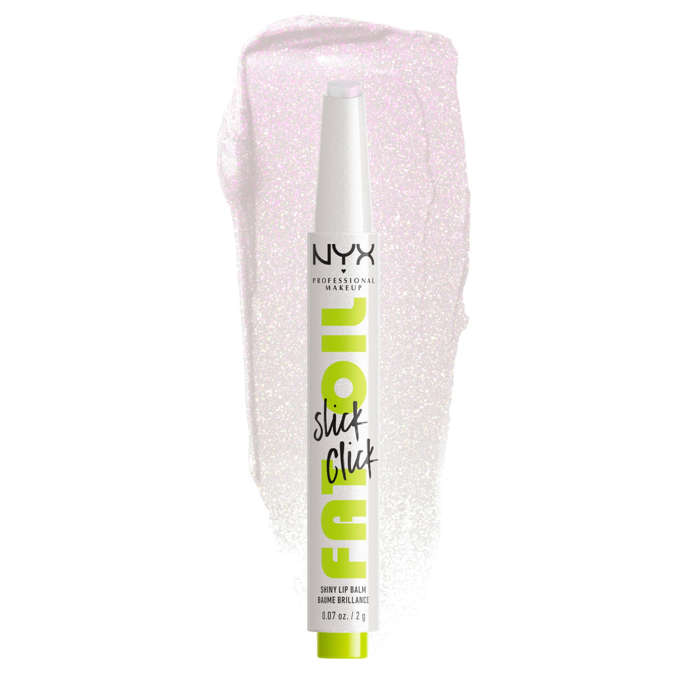 NYX PROFESSIONAL MAKEUP Fat Oil Slick Click montre l'application précise sur les lèvres et hydratation légère