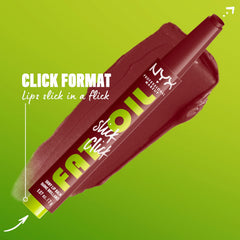 NYX Fat Oil Slick Click — teinte glow non collante et pigmentée.
