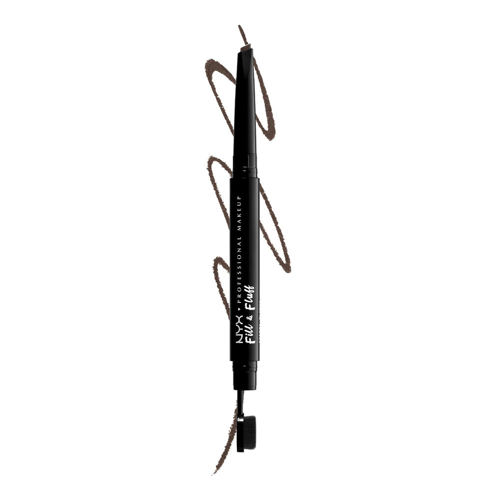 NYX Fill & Fluff Sourcils Brun — pointe-goutte pour dessiner des poils précis.