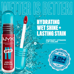 NYX Lip IV – texture glissante avec teinte durable après application
