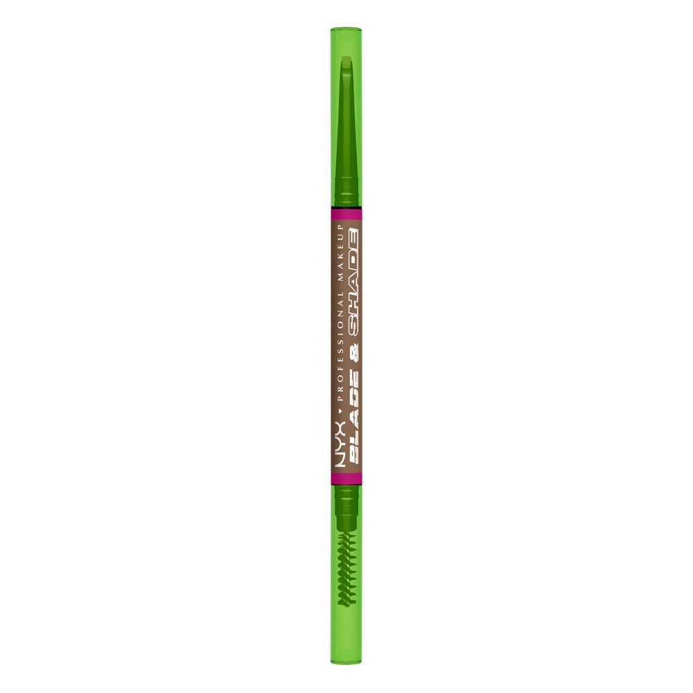 NYX Blade & Shade : crayon sourcils nano double-tranchant pour traits fins et naturels.