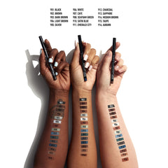 NYX Slim Eye Pencil Bronze Scintillant: échantillon sur peau révèle pigmentation satinée.