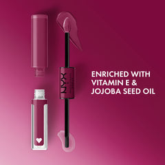 Nyx Shine Lipstick: couche-top réfléchissante, brillance non collante idéale pour sorties.