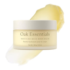 Oak Essentials Baume Corps, texture fondante, hydratation durable et rapide.
