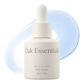 Oak Essentials Ritual Oil, flacon élégant favorisant hydratation légère et équilibre.