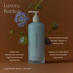 Oak Essentials Luminous Body Lotion – beurre de karité et coco, hydratation nourrissante.
