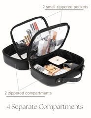 Grandes poches zippées Oaque, organisation efficace des soins et maquillage.