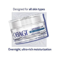 Obagi Hydrate Luxe, application soir facile pour nourrir la peau.