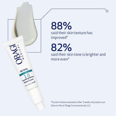 Texture crémeuse de la Retinol 1.0 Crème pour le visage.