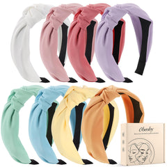 obeoby bandeaux pour filles avec noeud, 8 pièces, confortables et faciles à assortir