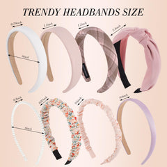 Bandeau obeoby rose carreaux, style tendance pour un look printanier.