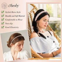 Bandeau obeoby rose noeud, ajustement souple sans pression.