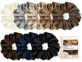 Chouchou satin extra-large obeoby, 6 pouces, idéal pour cheveux épais sans pincement.