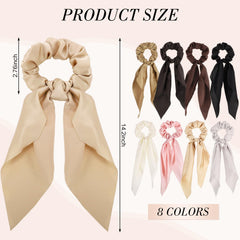 Obeoby noeud satin beige clair, allure neutre et polyvalence au quotidien.