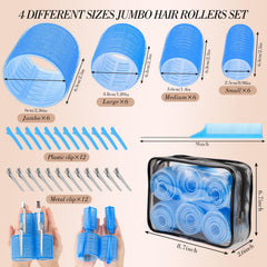 Pinces de maintien Obeoby pour rouleaux cheveux bleu