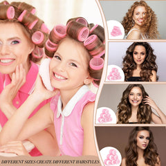 Rouleaux Obeoby 36mm rose pour des boucles équilibrées et épaisses.