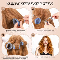 Rouleau cheveux 60 mm pour boucles volumineuses sans chaleur