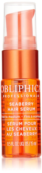 Obliphica Professional Sérum Seaberry : bouteille prête à nourrir les cheveux fins.