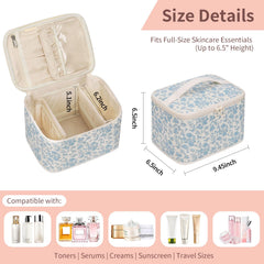 OCHEAL sac maquillage voyage fermetures zips bidirectionnelles pour accès rapide.