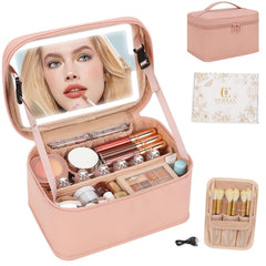 OCHEAL trousse-maquillage miroir led amovible, parfait pour retouches en déplacement