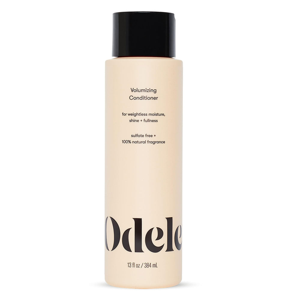 Odele Conditionneur Volume sans sulfates, bouteille versée, application facile et hydratation légère.