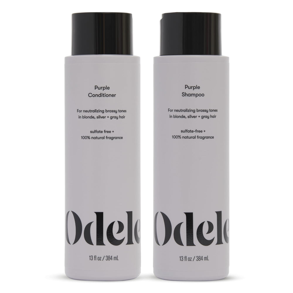 Odele kit-shampooing-conditionneur violet : duo neutralisant les reflets chauds sur cheveux blondes.