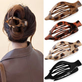 Pinces plates Oeusnael en léopard offrant maintien sûr pour cheveux épais.