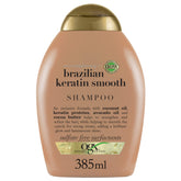 OGX Ever Straight shampoo bouteille: brillance et douceur pour cheveux épais.