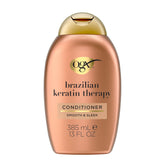 OGX Ever-Straightening, bouteille gloss, cheveux brillants et soyeux après utilisation