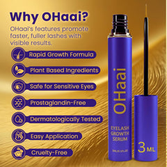 OHaai Sérum Cils – sans prostaglandines pour yeux sensibles