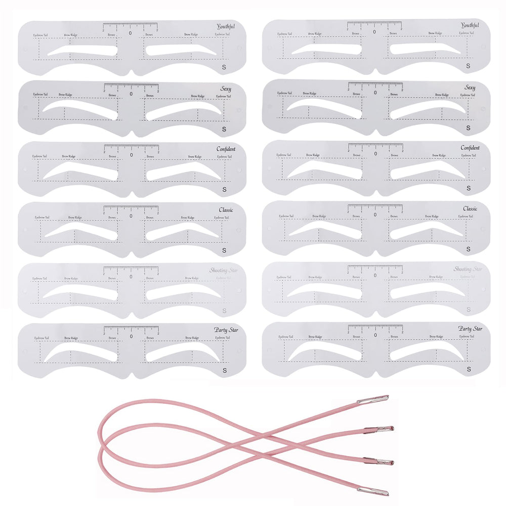 Ohlove gabarits sourcils réutilisables avec six modèles pour tracé net