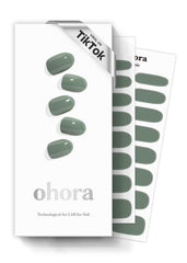 ohora bandes gel semi-cuites feuille creme vert, application facile et finition nette