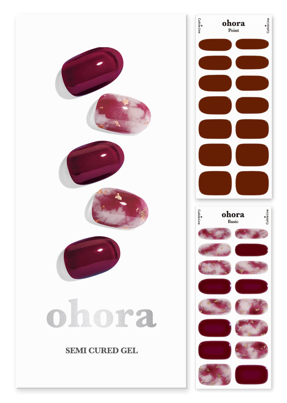 ohora bandes gel semi-cuites N Mulberry paquet ouvert et prêt à une application rapide