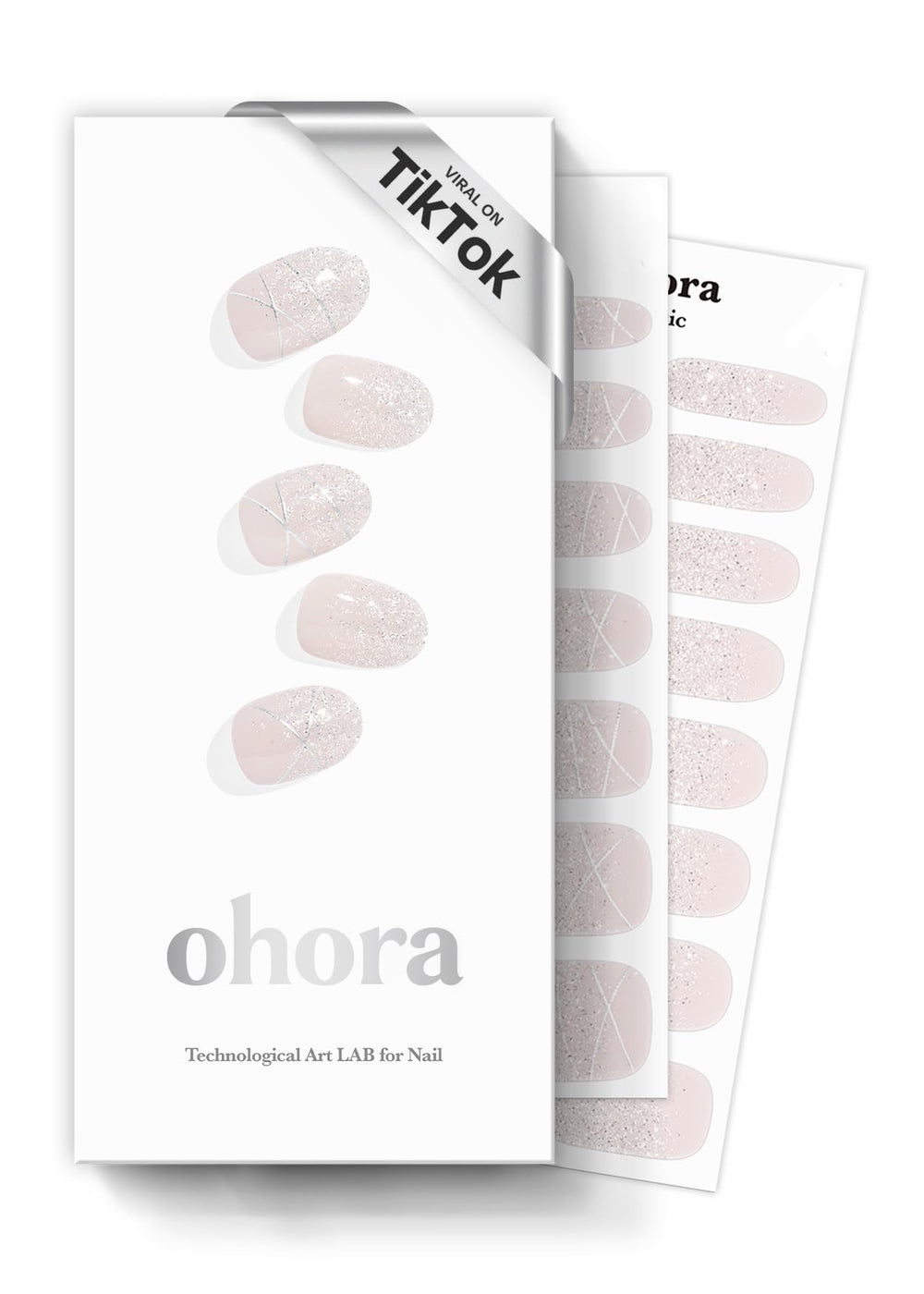 Ohora Bandes Gel Semi-Cuites N Dress Up motifs blancs, application rapide.