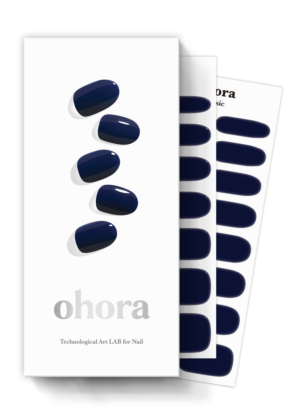 Ohora Bandes Gel Semi-Cures N Royal Navy ensemble complet pour une manucure rapide