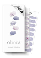 Ohora N Afterglow coffret, aperçu du coffret pour des ongles bleus scintillants