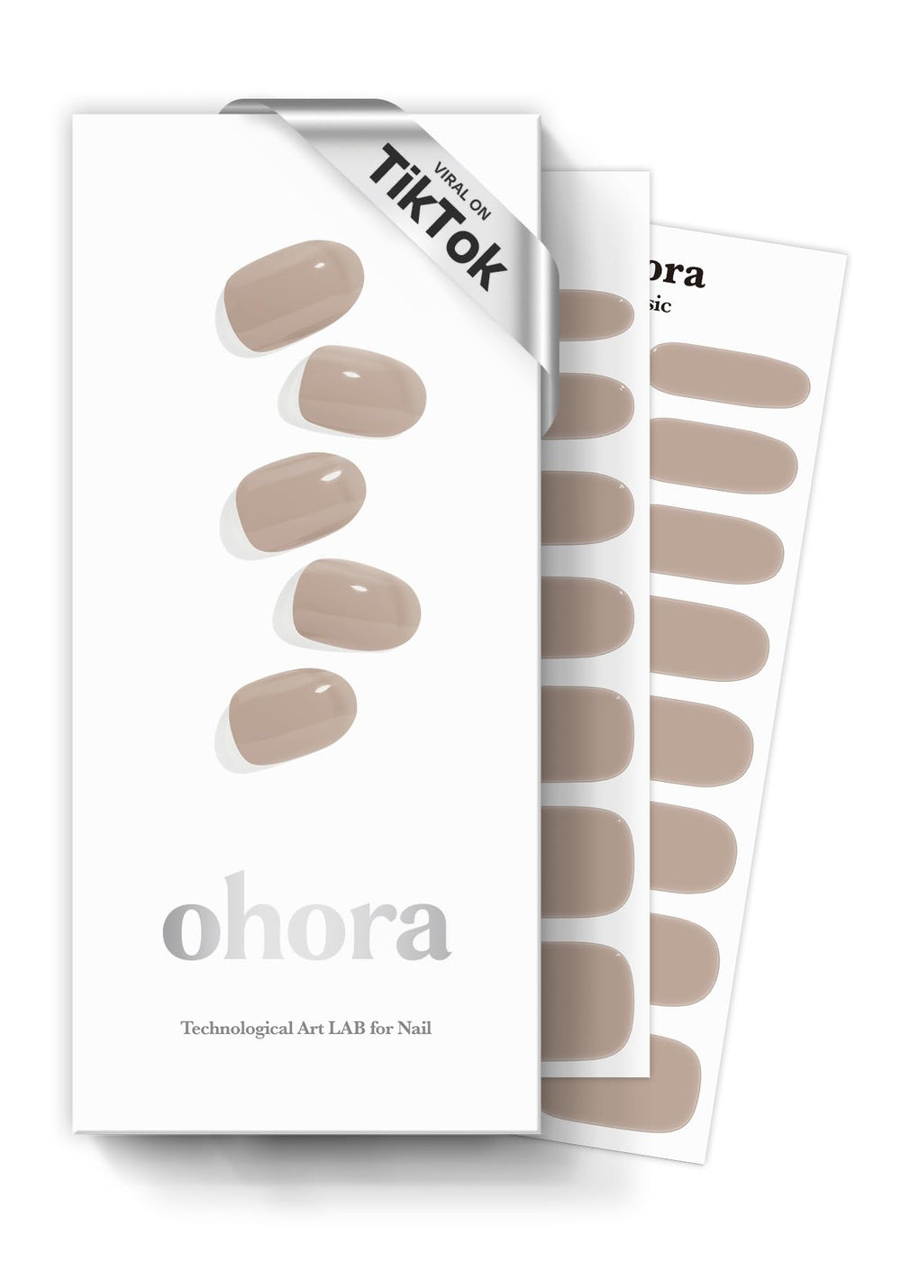 ohora bandes-vernis-gel-semi-cures-creme-beige : emballage clair et prêt à l’emploi pour une pose rapide