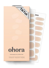 Ohora ensemble bandes ongles gel semi-cuits Milk Tea, résultat salon à domicile