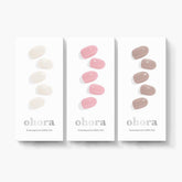 Ohora Ensemble Trio Quotidien – boîte d’ongles crème coton pour une manucure rapide à domicile.