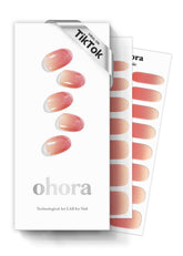 ohora N Basic Nails No.1 bandes rouge ombré pour une manucure durable à domicile.